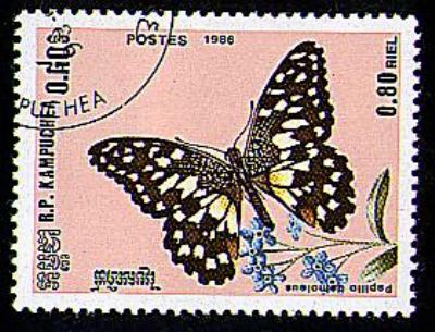 Papilio demoleus stamp